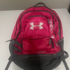 Under Armour Pink and Gray Storm Backpack